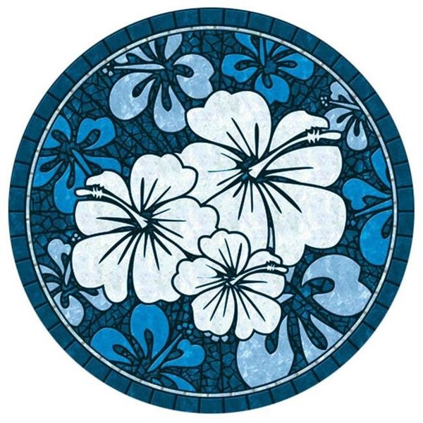 Poolmats Hawaiian Hibiscus Poolsaic -blue- 59 inches 67B00-00067 67B00-00067